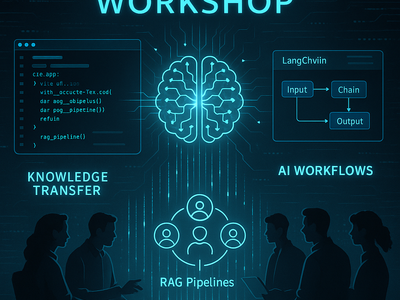 Visualisierung einer LLM-Schulung mit Fokus auf KI-Workflows und Agenten